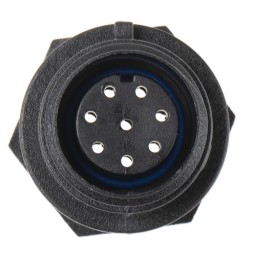 1 pcs - Bulgin Circular Connector, 8 Contacts, Front Mount, Miniature Connector, Socket, Female, IP68, Buccaneer 400 Series