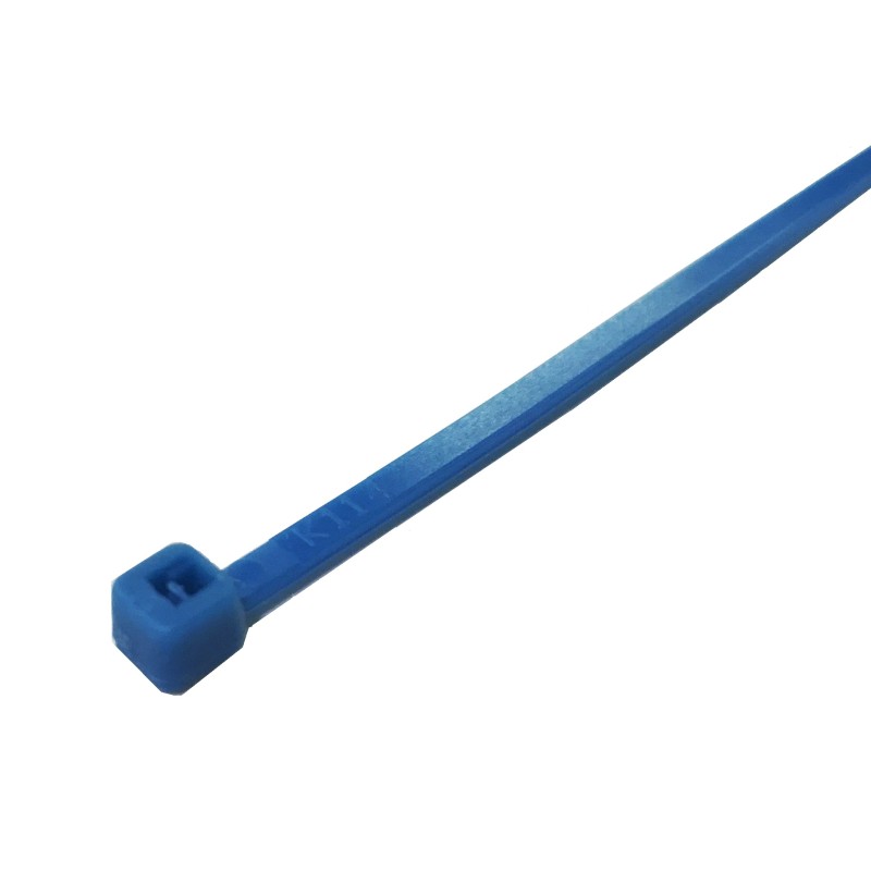 1 Bag of 100 - RS PRO Cable Tie, 385mm x 4.8 mm, Blue Nylon