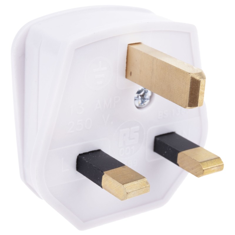 5 pcs - RS PRO UK Mains Plug, 13A, Cable Mount, 250 V ac