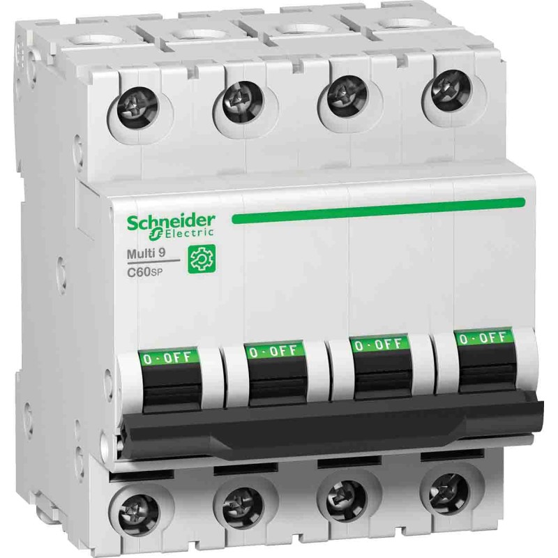 1 pcs - Schneider Electric Multi 9 C60SP MCB, 4P, 25A Curve C, 440V AC, 15 kA Breaking Capacity