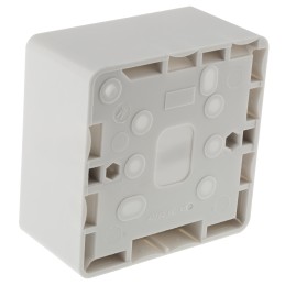 1 pcs - MK Electric Logic Plus White Gloss Back Box, BS, IP20, 1 Gangs, 87 x 87 x 40mm