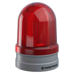 1 pcs - Werma EvoSIGNAL Maxi Series Red EVS, Flashing Beacon, 12 V, 24 V, Base Mount, LED Bulb, IP66