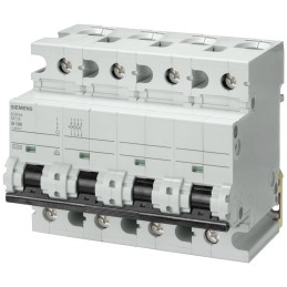 1 pcs - Siemens SENTRON 5SP4 MCB, 4P, 80A Curve B, 400V AC