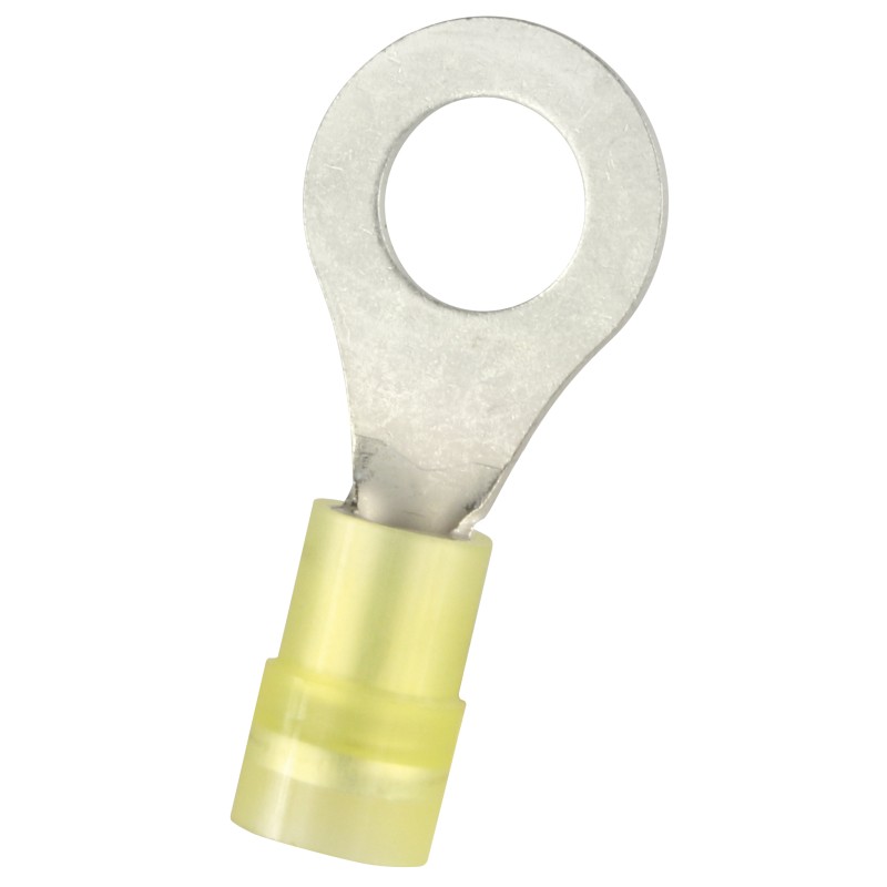 500 pcs - RS PRO Insulated Crimp Ring Terminal, M8 Stud Size, 4mm² to 6mm² Wire Size, Yellow