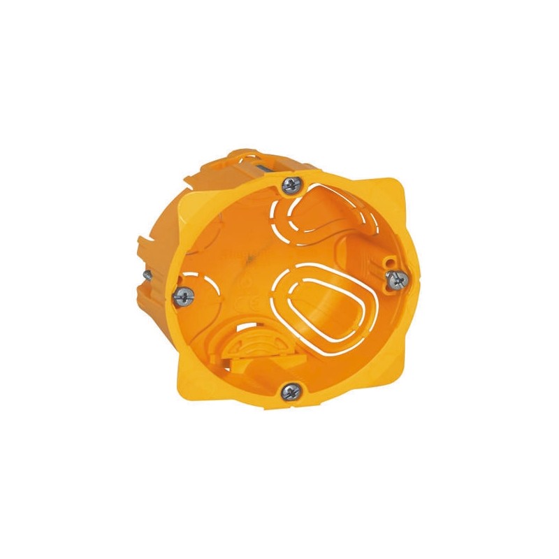 1 pcs - Legrand Batibox Yellow Plastic Back Box, NF, 1 Gangs