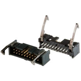 1 pcs - TE Connectivity AMP-LATCH Series Straight Through Hole PCB Header, 20 Contact(s), 2.54mm Pitch, 2 Row(s), Shrouded