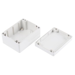 1 pcs - Hammond 1554 Series Grey ABS Enclosure, IP66, Grey Lid, 120 x 90 x 60.5mm