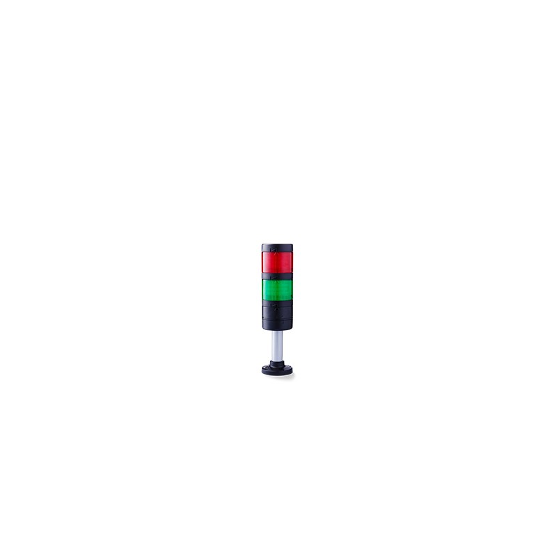 1 pcs - AUER Signal Modul-Perfect 70 Series Green, Red Signal Tower, 2 Lights, 24 V ac/dc