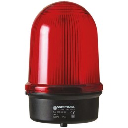 1 pcs - Werma BM 280 Series Red Rotating Beacon, 24 V dc, Surface Mount, LED Bulb