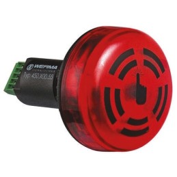 1 pcs - Werma 450 Series Red Buzzer Beacon, 30 V dc, Panel Mount, 80dB at 1 Metre