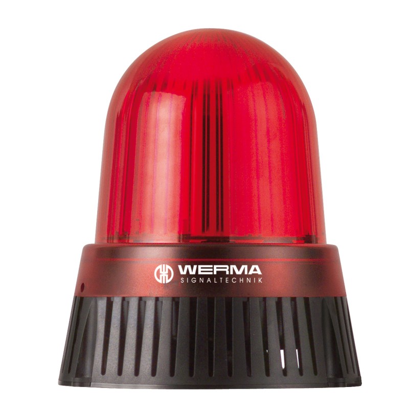 1 pcs - Werma 430 Series Red Sounder Beacon, 10 - 48 V, IP65, Base Mount, 108dB at 1 Metre