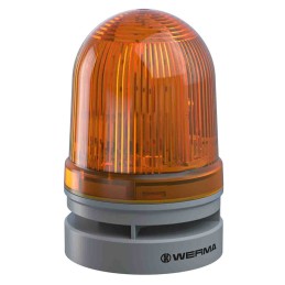 1 pcs - Werma EvoSIGNAL Midi Series Yellow Sounder Beacon, 115 - 230 V ac, IP66, Base Mount, 110dB at 1 Metre