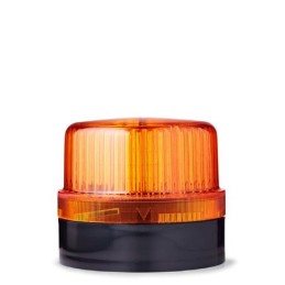 1 pcs - AUER Signal BLG Series Amber Flashing Beacon, 24 V ac/dc, Base Mount, Panel Mount, LED Bulb, IP65