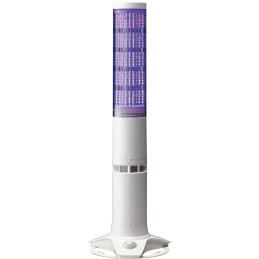 1 pcs - Patlite LA6-POE Series Clear Buzzer Signal Tower, 5 Lights, Direct Mount