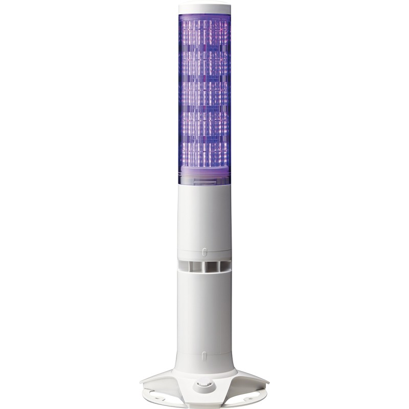 1 pcs - Patlite LA6-POE Series Clear Buzzer Signal Tower, 5 Lights, Direct Mount