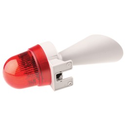 1 pcs - Werma 425 Series Red Horn Beacon, 24 V ac/dc, IP65, Wall Mount, 98dB at 1 Metre