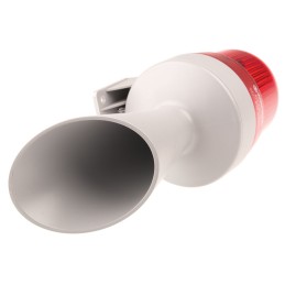 1 pcs - Werma 425 Series Red Horn Beacon, 24 V ac/dc, IP65, Wall Mount, 98dB at 1 Metre
