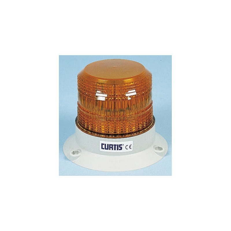 1 pcs - Curtis Amber Flashing Beacon, Base Mount, Xenon Bulb