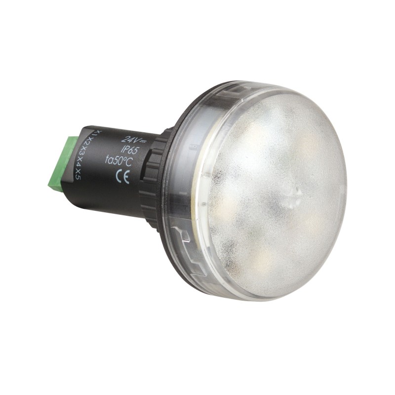 1 pcs - Werma 239 Series Blue, Green, Red, White, Yellow Continuous lighting Beacon, 24 V, Built-in Mounting, LED Bulb