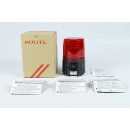1 pcs - Patlite PFH Series Red Flashing Beacon, 6 V dc (4 - LR6 Alkaline dry cell batteries), Magnetic Mount, LED Bulb, IP55