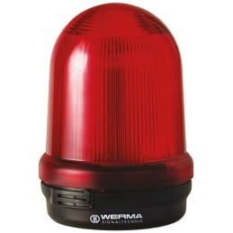 1 pcs - Werma BM 828 Series Red Flashing Beacon, 12 V dc, Surface Mount, Xenon Bulb