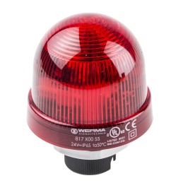1 pcs - Werma EM 817 Series Red Flashing Beacon, 24 V dc, Panel Mount, Xenon Bulb