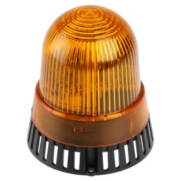 1 pcs - Werma 421 Series Yellow Sounder Beacon, 24 V ac/dc, IP65, Surface Mount, 105dB at 1 Metre