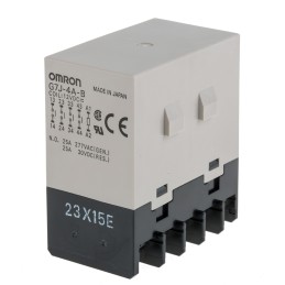 25 pcs - Omron Panel Mount Power Relay, 12V dc Coil, 25A Switching Current, 4PST-NO