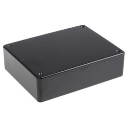1 pcs - Hammond 1591 Series Black Flame Retardant ABS Enclosure, IP54, Black Lid, 121 x 94 x 34mm