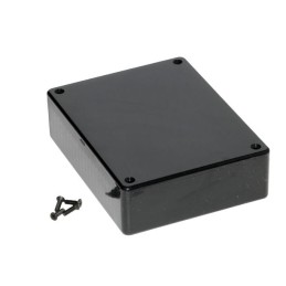 1 pcs - Hammond 1591 Series Black Flame Retardant ABS Enclosure, IP54, Black Lid, 121 x 94 x 34mm