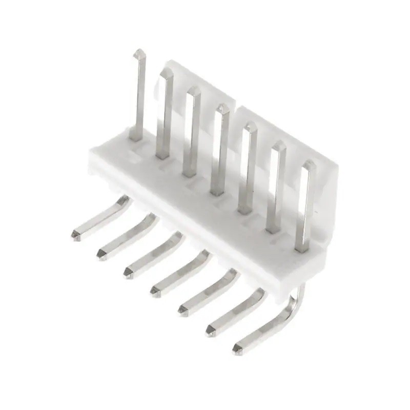 10 pcs - Molex KK 396 Series Right Angle Through Hole Pin Header, 7 Contact(s), 3.96mm Pitch, 1 Row(s), Unshrouded