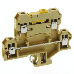 5 pcs - Weidmuller DKT Series Brown Disconnect Terminal Block, 4mm², Double-Level, Screw Termination