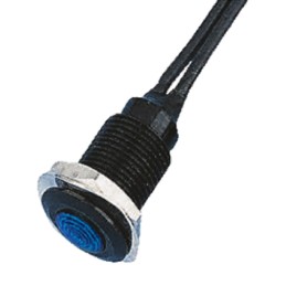 1 pcs - Oxley Blue Panel Mount Indicator, 24V ac, 10.2mm Mounting Hole Size, Lead Wires Termination, IP66