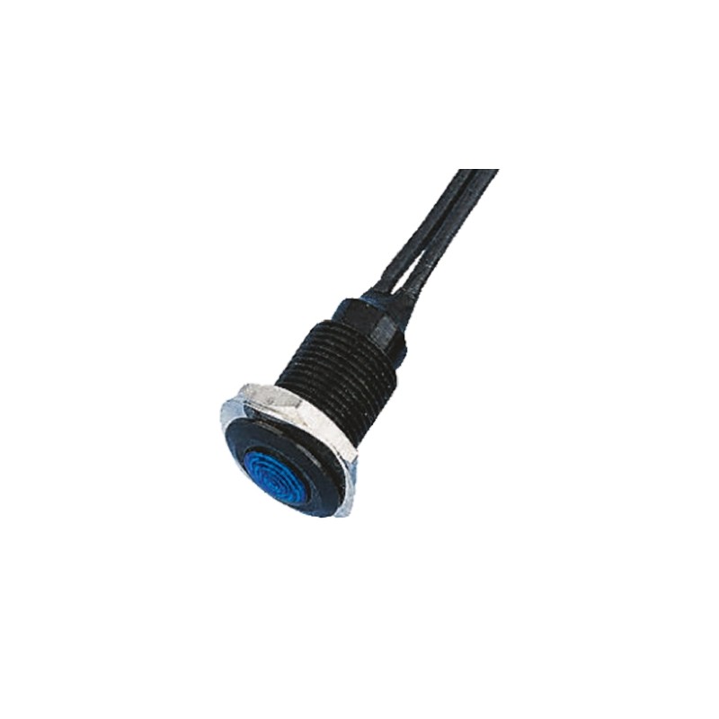 1 pcs - Oxley Blue Panel Mount Indicator, 24V ac, 10.2mm Mounting Hole Size, Lead Wires Termination, IP66