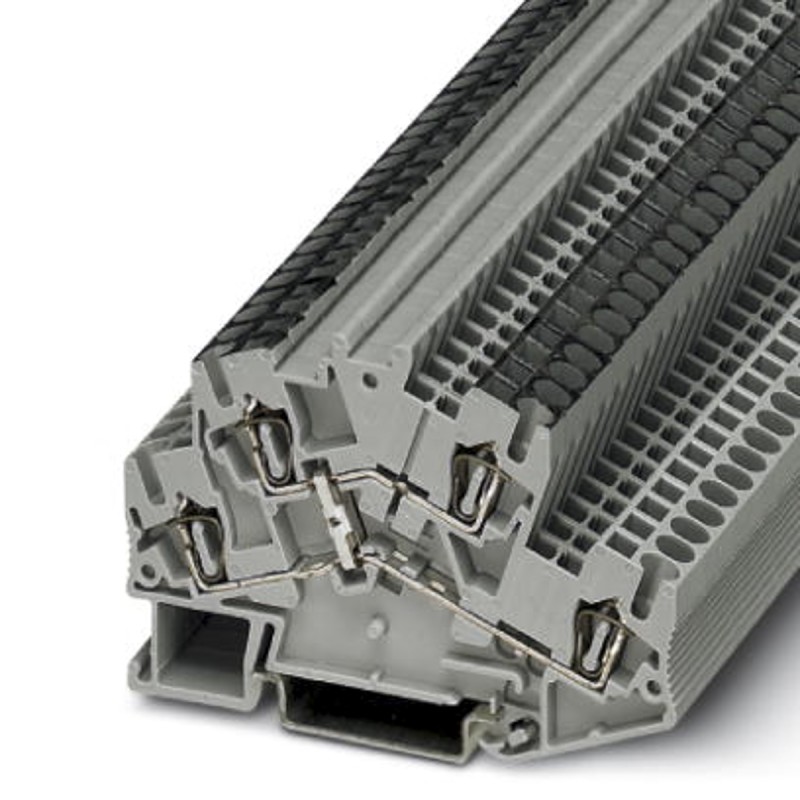 5 pcs - Phoenix Contact STTBS Clipline Series Grey DIN Rail Terminal Block, Double-Level, Spring Clamp Termination