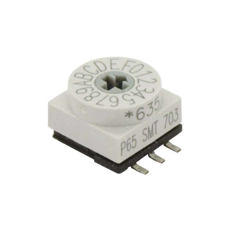 1 pcs - APEM 10 Way Surface Mount DIP Switch SPST, Rotary Flush Actuator