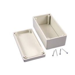 1 pcs - Hammond 1594 Series Grey ABS Enclosure, IP54, Grey Lid, 132 x 66 x 43mm