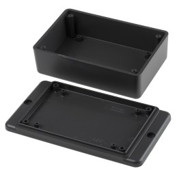 1 pcs - RS PRO Grey ABS Enclosure, Flanged, Grey Lid, 127 x 70.6 x 35.5mm