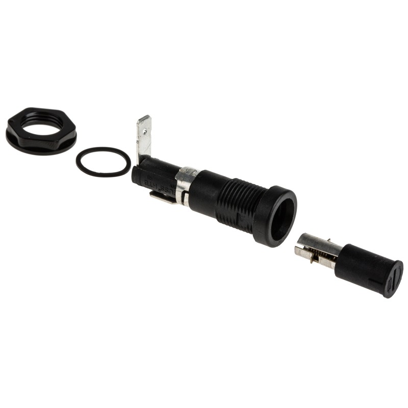 1 pcs - Eaton 16A Panel Mount Fuse Holder for 5 x 20mm Fuse, 1P, 250V ac