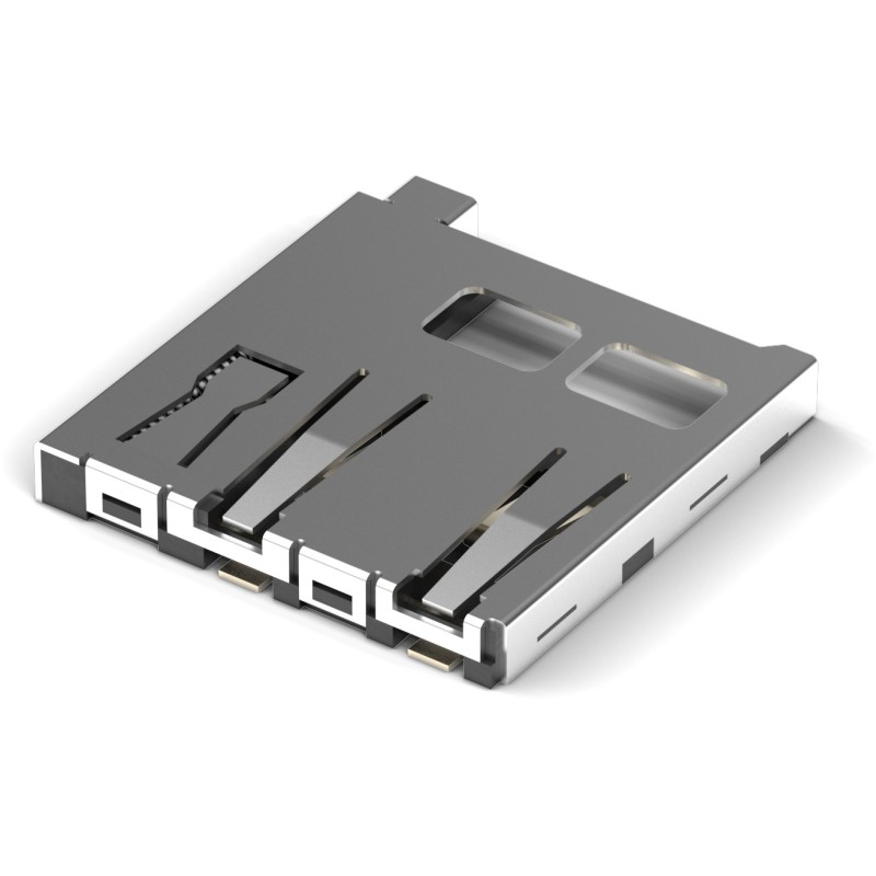 5 pcs - Wurth Elektronik, WR-CRD 8 Way Horizontal Micro SD MicroSD Card Connector With Solder Termination
