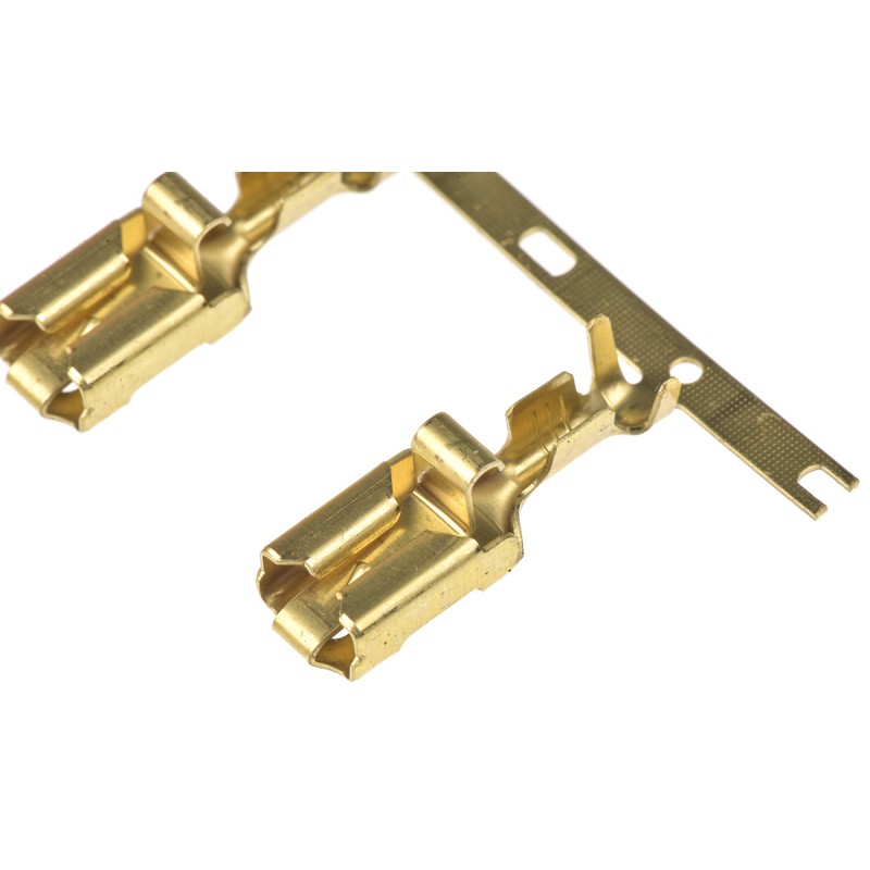 100 pcs - TE Connectivity Positive Lock .250 Mk I Uninsulated Female Spade Connector, Receptacle, 6.35 x 0.81mm Tab Size, 0.5m