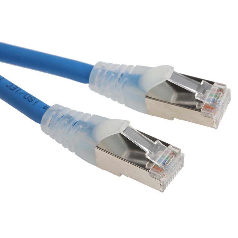1 pcs - RS PRO Cat6 Male RJ45 to Male RJ45 Ethernet Cable, F/UTP, Blue LSZH Sheath, 3m