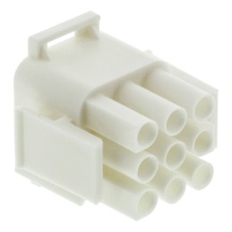 5 pcs - TE Connectivity, Universal MATE-N-LOK Male Connector Housing, 6.35mm Pitch, 9 Way, 3 Row