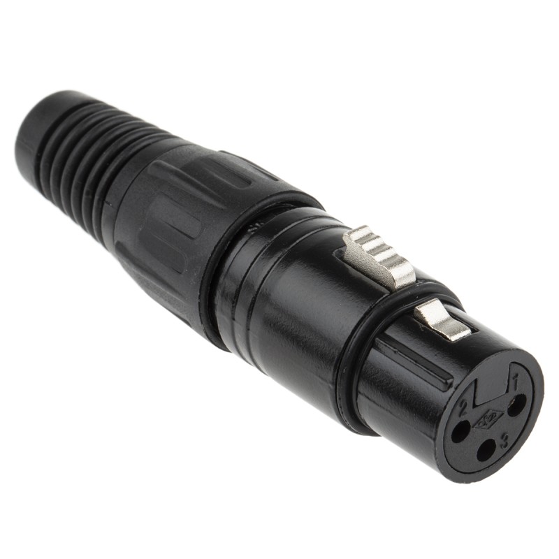 1 pcs - RS PRO Cable Mount XLR Connector, Female, 250 V ac, 3 Way, Silver Plating