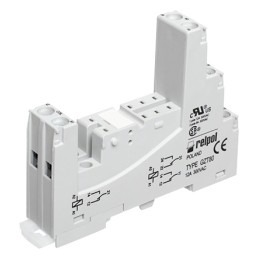 1 pcs - Relpol 8 Pin 300V ac DIN Rail Relay Socket for use with Various Series