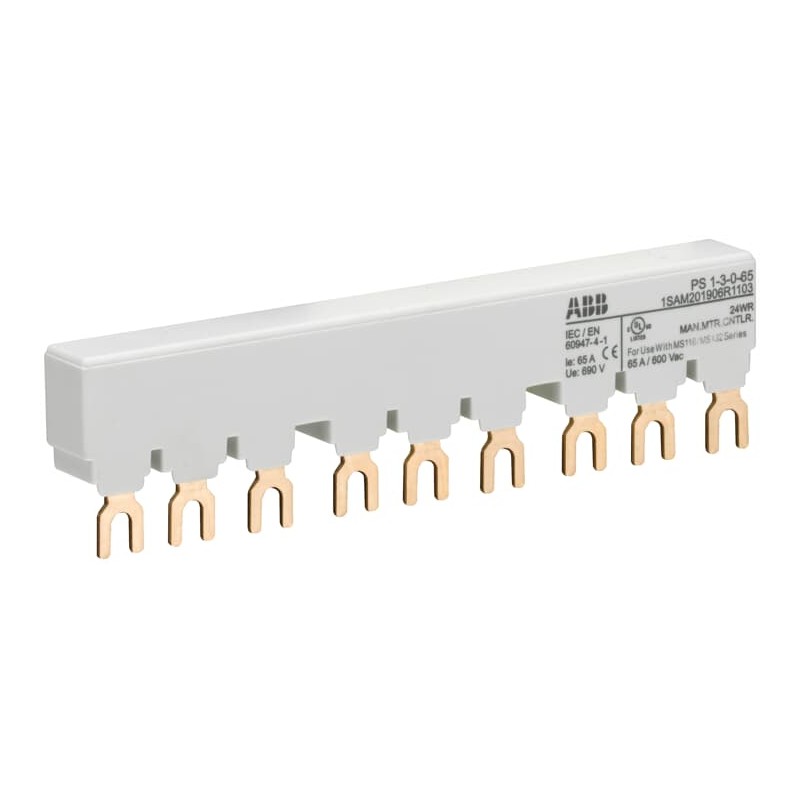 1 pcs - ABB PS1 3 Phase Busbar, 690V ac, 17.5mm Pitch