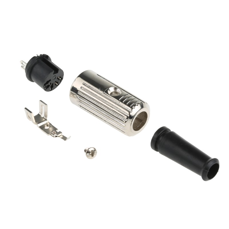 5 pcs - RS PRO 5 Pole Din Socket, 1A, 100 V ac, Push Lock, Female, Cable Mount