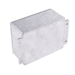 1 pcs - RS PRO Silver Die Cast Aluminium Enclosure, Flanged, Silver Lid, 139.8 x 89.7 x 55.2mm