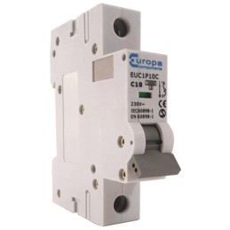 1 pcs - Europa EUC1P EUC MCB, 1P, 16A Curve C, 230V AC, 10 kA Breaking Capacity