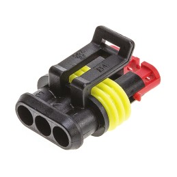 650 pcs - TE Connectivity, AMP Superseal 1.5 Female 3 Way for use with Centerline Wire-to-Wire Connector
